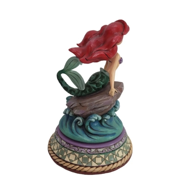 Jim Shore Part of Your World The Little Mermaid Ariel Music Rotating Disney Rare - Picture 7 of 11